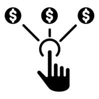 Funding Options Icon line vector illustration