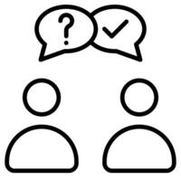 Stakeholder Consultation Icon line vector illustration