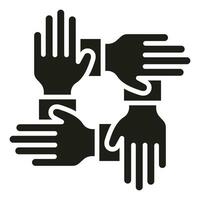 Team Unity icon line vector illustration