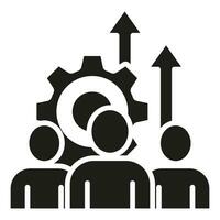 Team Productivity icon line vector illustration