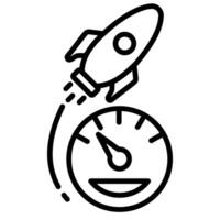 Startup Accelerator Icon line vector illustration