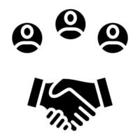 Stakeholder Collaboration Icon line vector illustration