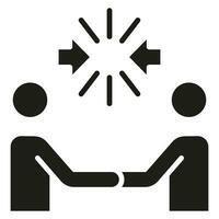 Conflict Resolution icon line vector illustration