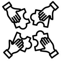 Team Building Activities icon line vector illustration