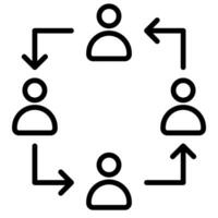 Group Dynamics icon line vector illustration