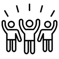 Team Motivation icon line vector illustration