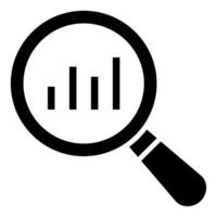 Market Research icon line vector illustration