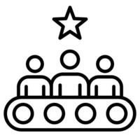 Talent Pipeline icon line vector illustration