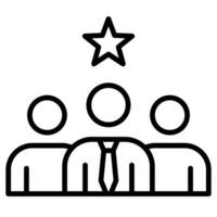 Leadership icon line vector illustration