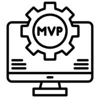 MVP Minimum Viable Product Icon line vector illustration