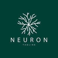 Neuron logo simple design network cel technology particles template Illustration vector