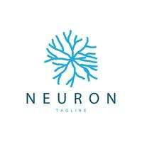 Neuron logo simple design network cel technology particles template Illustration vector