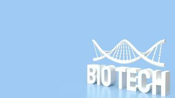 The Biotech and DNA for sci or technology concept 3d rendering photo