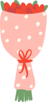 carino San Valentino cuori mazzo illustrazione png