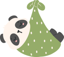 bebé ducha panda dormido en paño guardería ilustración para bebé ducha png