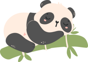 Baby Shower Panda on bamboo nursery illustration for baby shower png