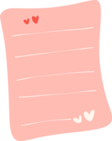 Cute love letter Valentine illustration png