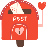 süß Liebe Mail Box Valentinstag Illustration png