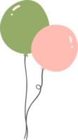 vert et rose des ballons png