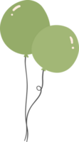 Green balloons party nursery baby shower png