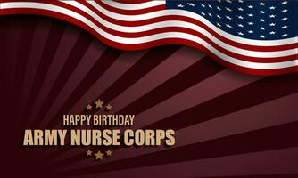 Army Nurse Corps Birthday February 2 Background Vector Illustration