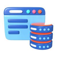 Database 3D Illustration Icon png