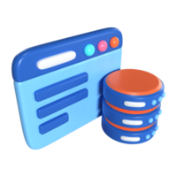 icono de ilustración 3d de base de datos png