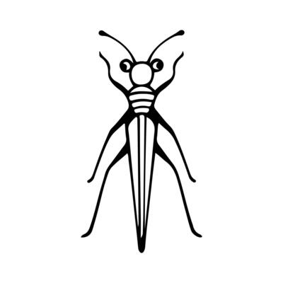 Hand-Drawn Insect Doodle Illustration. Insect or Bug Cartoon In Line Style Isolated In White Background. Insect Cartoon for Coloring Book