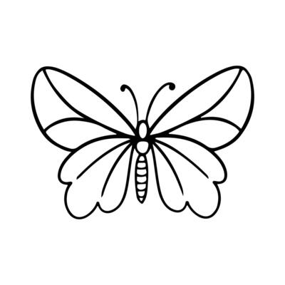 Hand-Drawn Insect Doodle Illustration. Insect or Bug Cartoon In Line Style Isolated In White Background. Insect Cartoon for Coloring Book