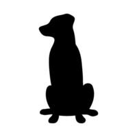 Dog silhouette illustration on isolated background vector