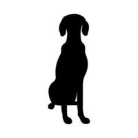 Dog silhouette illustration on isolated background vector