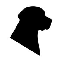 Dog head silhouette illustration on isolated background vector