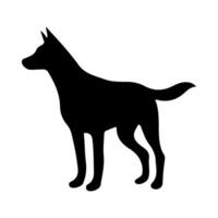 Dog silhouette illustration on isolated background vector