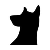 Dog head silhouette illustration on isolated background vector
