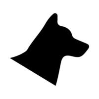 Dog head silhouette illustration on isolated background vector