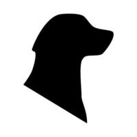 Dog head silhouette illustration on isolated background vector