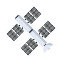 Flat illustration of space satellite on isolated background vector