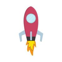 rocket fly illustration vector