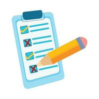 task list with pencil illustration vector