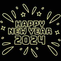 Happy New Year 2024 vector