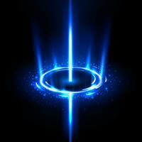 Rotating Blue Rays Like A Black Hole with Sparkles. Suitable For Product Advertising, Product Design, and Other, Vector Illustration
