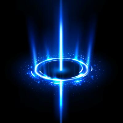 Rotating Blue Rays Like A Black Hole with Sparkles. Suitable For Product Advertising, Product Design, and Other, Vector Illustration