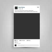 Social Network Posting Frame Isolated with Place For Text, Easy to Edit, Vector Illustration