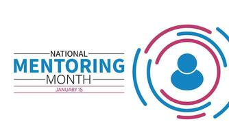 National Mentoring Month in January. Education concept. Banner, poster, card, background design. vector