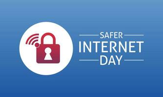 Safer Internet Day .Cyber security concept vector design template .