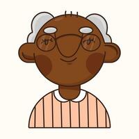 Avatar of senior elderly man isolated vector