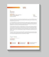 Modern business letterhead design template vector