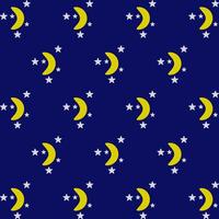 Star moon seamless pattern. Vector repeating astronomy