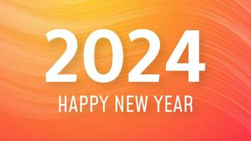 2024 Happy New Year on colorful background vector