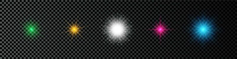 Light effect of lens flare vector